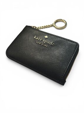 Kate Spade Madison L-Zip Leather Wallet Cardholder Keychain